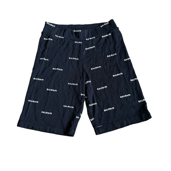 BALMAIN Paris Logo Print Bermuda Shorts - Picture 2 of 5